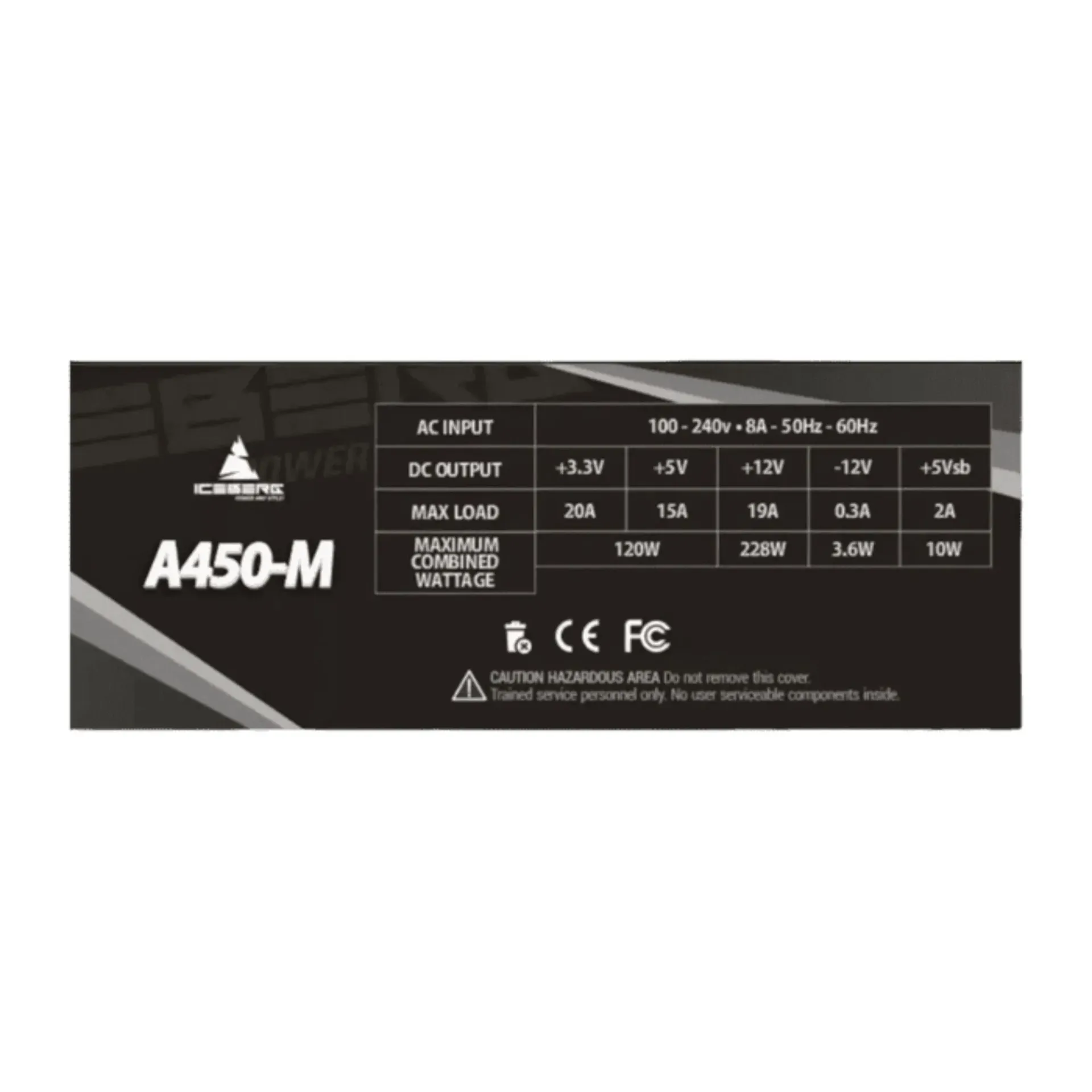 FUENTE DE PODER ICEBERG 450W ATX 12V 2.3, vista 2